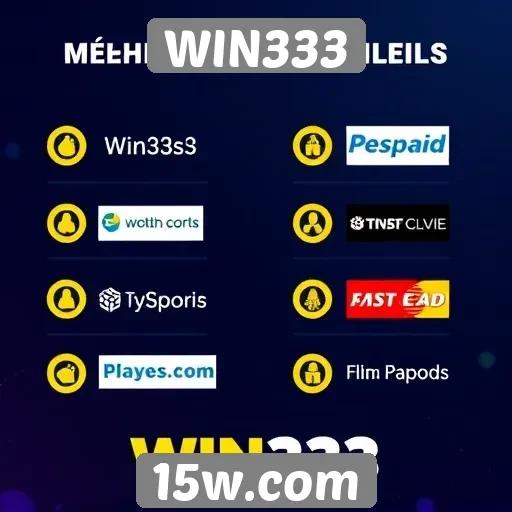 Comparativo de métodos de pagamento no WIN333